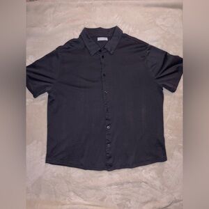 Men's Dark Gray Geoffrey Beene Short Sleeve Shirt